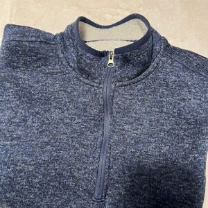 Mountain and Isles Blue 1/4 Zip Men's Sz L‎ Sherpa Fleece Cabincore Cozycore